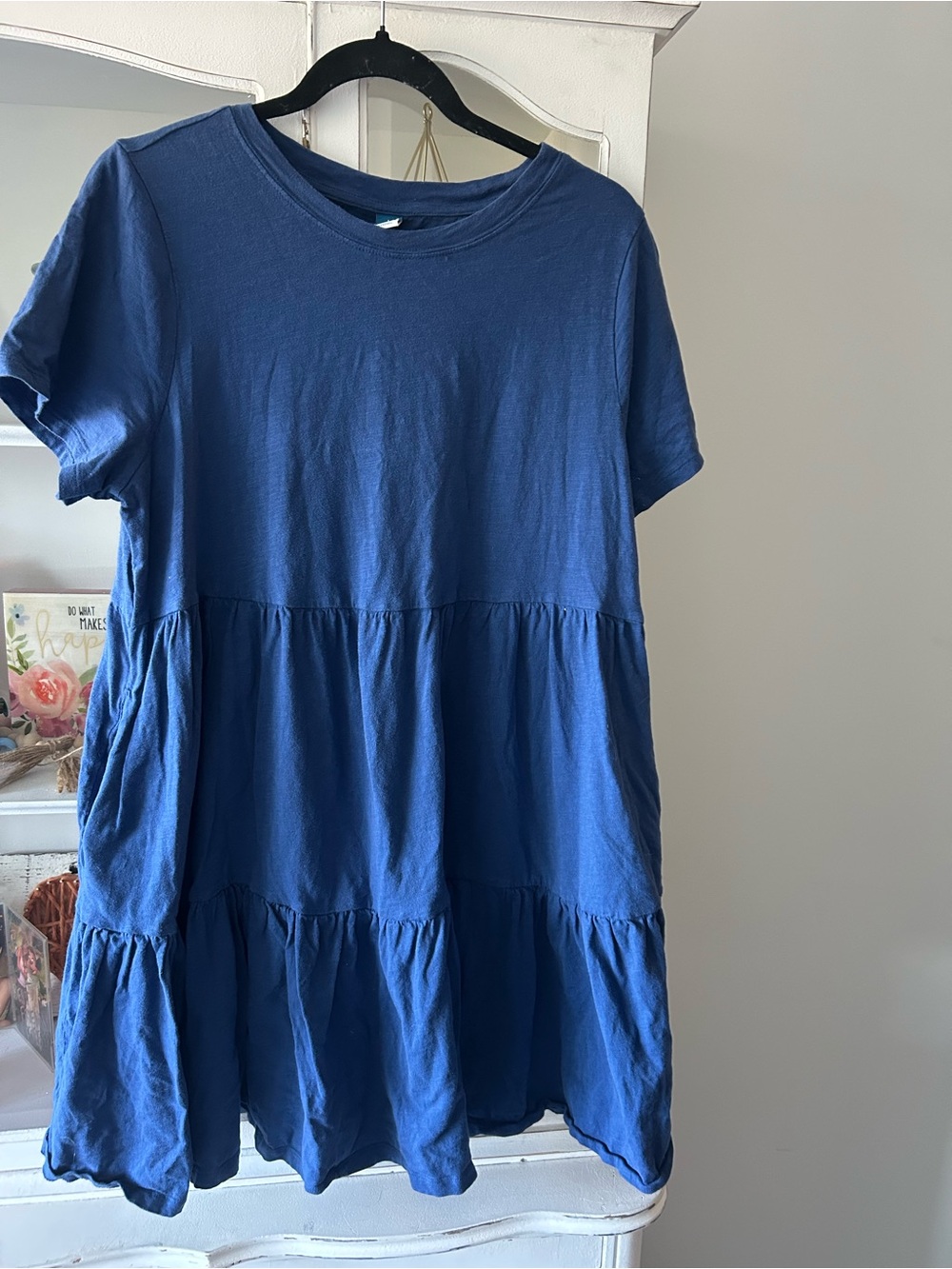 Old navy Blue Tiered Short Sleeve Dress
